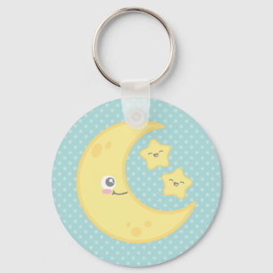 Kawaii Moon and Stars Schlüsselanhänger