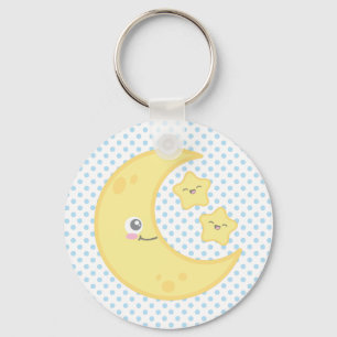 Kawaii Moon and Stars Schlüsselanhänger