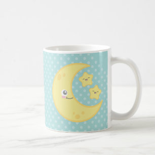 Kawaii Moon and Stars Tasse