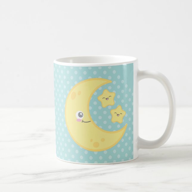 Kawaii Moon and Stars Tasse (Rechts)
