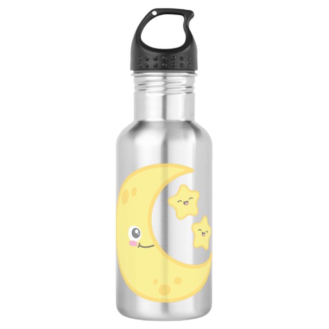 Kawaii Moon und Star Trinkflasche (Vorderseite)