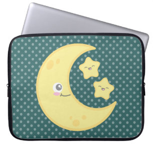 Kawaii Moon und Stars Laptop Sleeve
