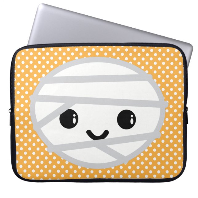 Kawaii Mummy Laptop Sleeve (Vorderseite)
