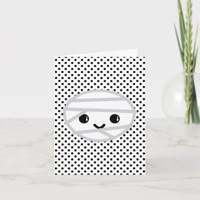Kawaii Mummy Note Card Karte (Vorderseite)