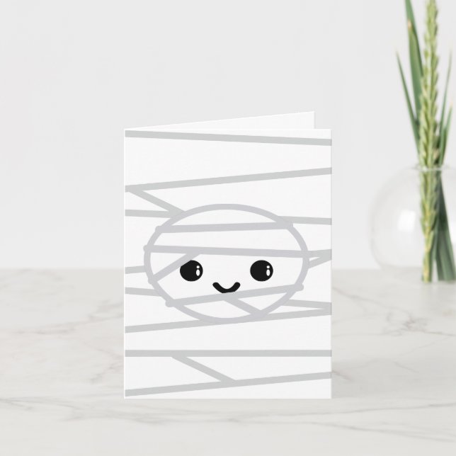 Kawaii Mummy Note Card Karte (Vorderseite)