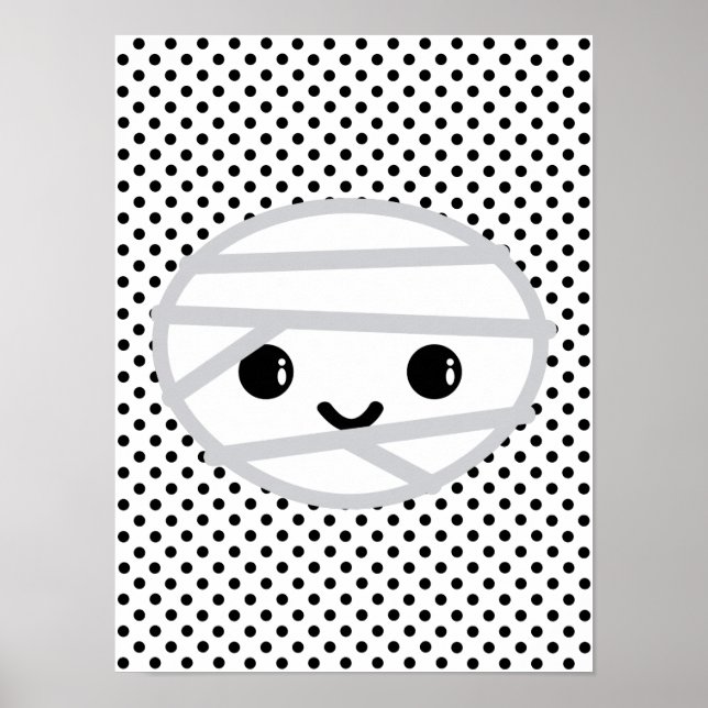Kawaii Mummy Poster Print (Vorne)