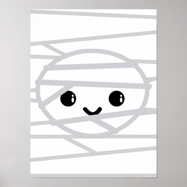 Kawaii Mummy Poster Print (Vorne)