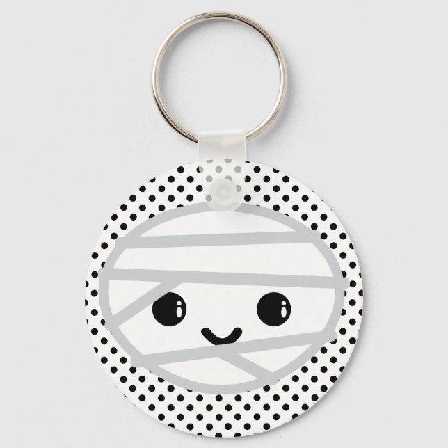 Kawaii Mummy Schlüsselanhänger (Vorderseite)