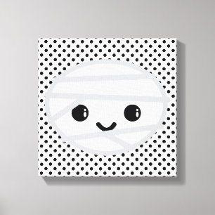 Kawaii Mummy Wrapped Canvas Leinwanddruck