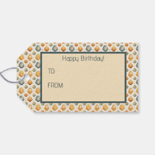 Kawaii Muscheln Gelb und Blau Geschenkanhänger