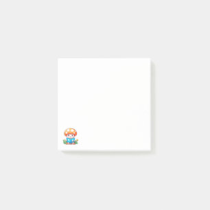 Kawaii Mushroom Lesen eines Buches Post-it Klebezettel