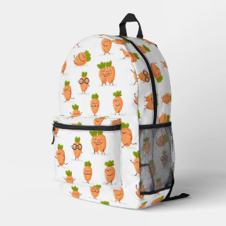Kawaii-Muster aus lustigen Karotten Bedruckter Rucksack