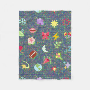kawaii Muster Fleecedecke