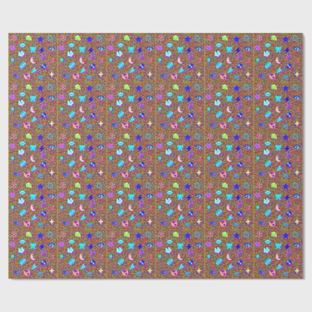 Kawaii-Muster Geschenkpapier (Flach)