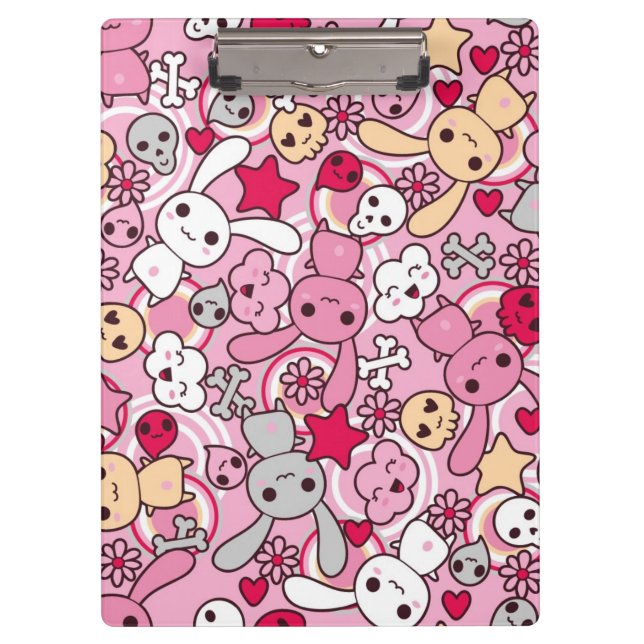Kawaii Muster Klemmbrett (Vorderseite)