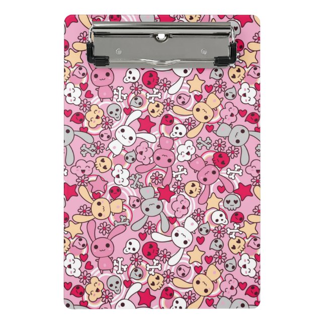 Kawaii Muster Mini Klemmbrett (Vorderseite)