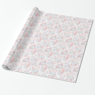 kawaii Muster mit Gekritzel Geschenkpapier
