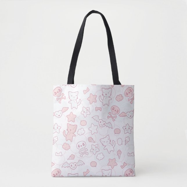 kawaii Muster mit Gekritzel Tasche (Vorderseite)