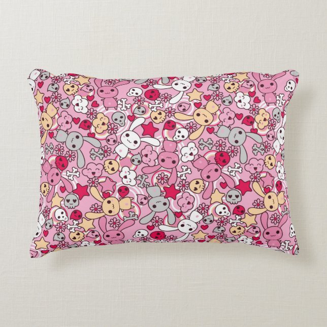 Kawaii-Muster Zierkissen (Vorderseite)