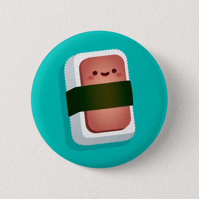 Kawaii Musubi Knopf Button (Vorderseite)