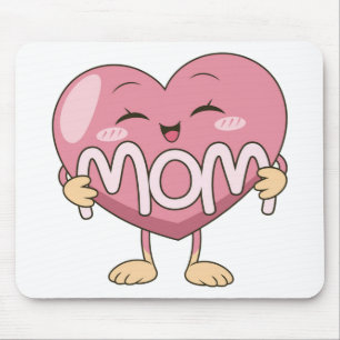 Kawaii-Mutter-Herzumarmungs-Design Mousepad
