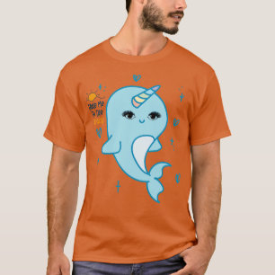 Kawaii Narwhal Niedlich Design T-Shirt