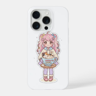 Kawaii Neko Cafe Anime Girl Chibi iPhone Hülle
