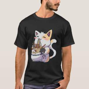Kawaii Neko Cat Ra Bowl Anime japanische Noodles T-Shirt
