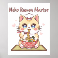 Kawaii Neko Ramen Meister Süße Katzen-Food-Chef