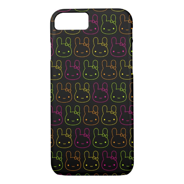 Kawaii Neonhäschen-Bögen Case-Mate iPhone Hülle (Rückseite)