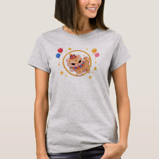 Kawaii neugieriger Leopard süßes Safari-Tier T-Shirt