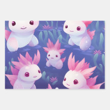 Kawaii Niedlich Baby Axolotls