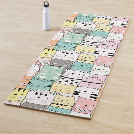 Kawaii Niedlich Big Cats Muster Yogamatte