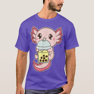 Kawaii Niedlich Boba Axolotl Banana Lychee Bubble T-Shirt