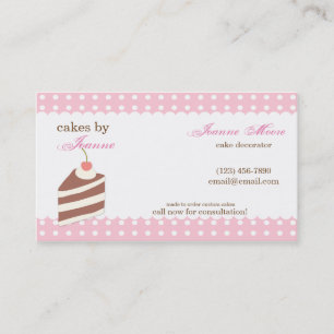 Kawaii NIEDLICH Cake Bakery Business Card Visitenkarte