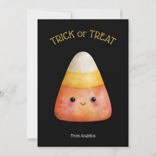Kawaii Niedlich Candy Corn Kid Halloween Card Einladung