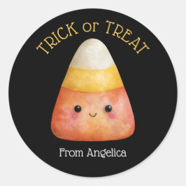 Kawaii Niedlich Candy Corn Kids Halloween Runder Aufkleber