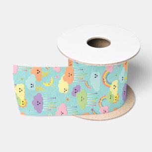 Kawaii Niedlich Cloud Sun Moon Gender Neutral Must Satinband