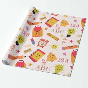 Kawaii Niedlich Funny School Supplies Geschenkpapier