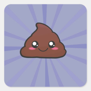 Kawaii niedlich gekackt Aufkleber