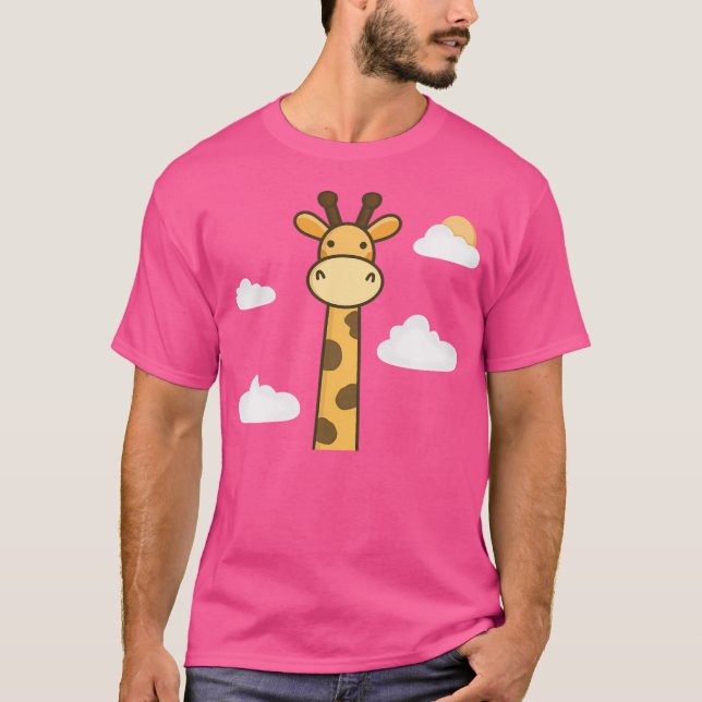 Kawaii Niedlich Giraffe T-Shirt (Vorderseite)