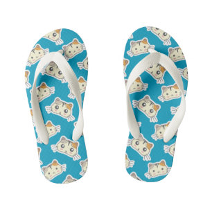 Kawaii Niedlich glücklich Little Kitty Kitten. Kinderbadesandalen