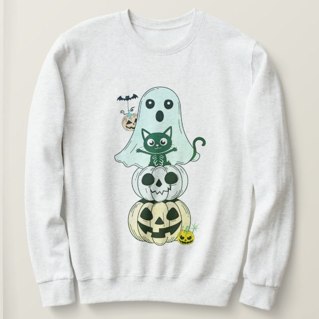 Kawaii Niedlich Halloween Characters Sweatshirt (Design vorne)