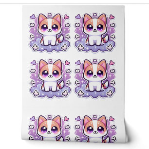 Kawaii Niedlich Hund Adorable Cartoon Welpe Art Tapete