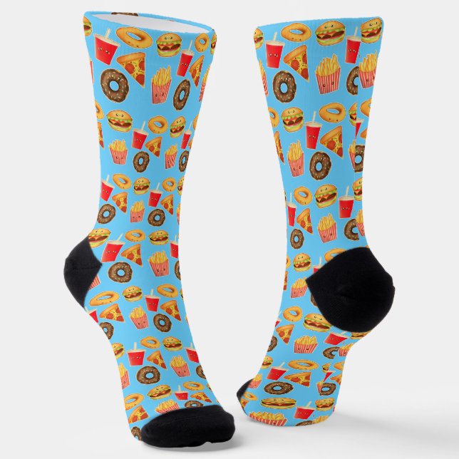 Kawaii Niedlich Junk Food Socken (Gewinkelt)