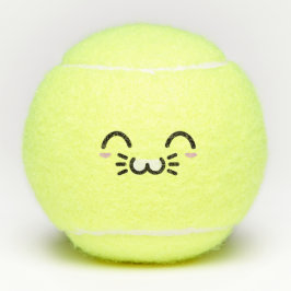 Kawaii Niedlich Lächeln Emoticon Emoji Bunny Face Tennisbälle