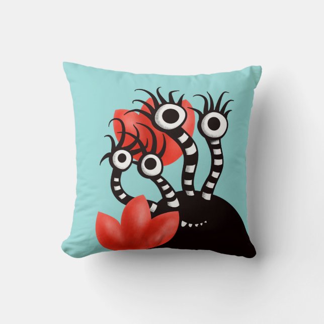 Kawaii Niedlich Monster Kids Kissen (Vorderseite)