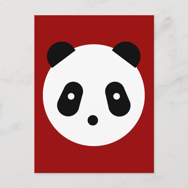 Kawaii ~ Niedlich Panda Face Postkarte (Vorderseite)
