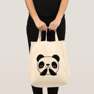 Kawaii Niedlich Panda T - Shirt Tragetasche