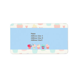 Kawaii Niedlich Pastel Bäckereiadresse Adressaufkleber